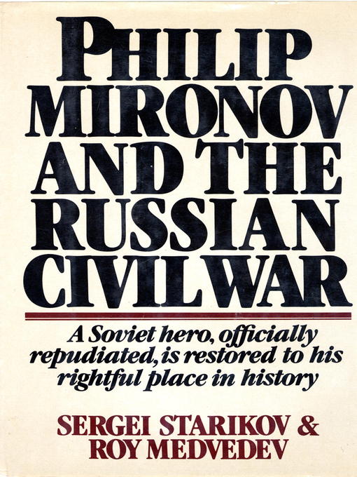 Cover image for Philip Mironov and the Russian Civil War